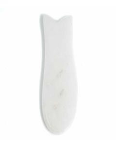 Guasha schraper Vis, Witte Jade 12x3,5 cm