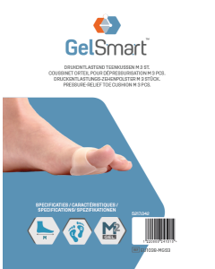 GelSmart Drukontlastend teenkussen medium, 3st