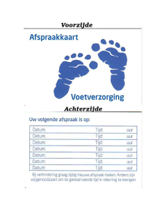 Afspraakkaartjes voetverzorging 100st.