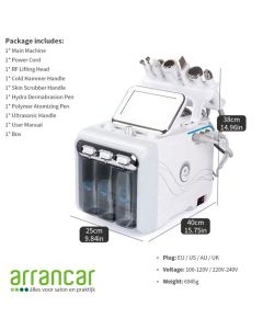 Hydrodermabrasie combi apparaat 6-in-1 incl. pakket