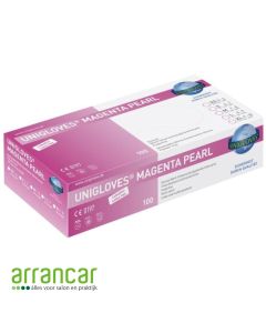 Unigloves handschoenen magenta pearl nitril M 100st