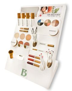 Dr. Belter make-up counter display (met testers)