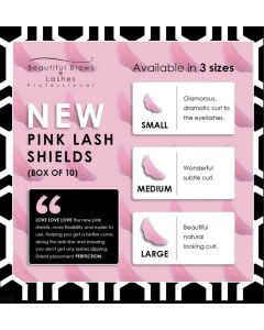Lash Bomb Shields, maat L, PINK, 10st