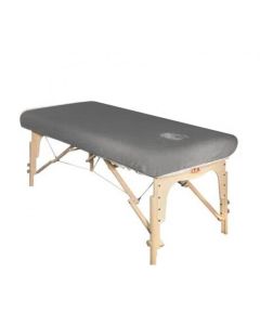 Badstof massagetafelhoes met neusgat, grijs