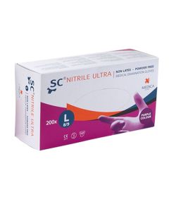SC nitrile Ultra handschoenen poedervrij paars L, 200st