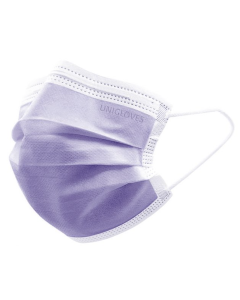 Unigloves Mondmasker IIR 3 laags paars 50st