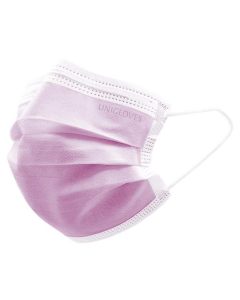 Unigloves Mondmasker IIR 3 laags roze 50st