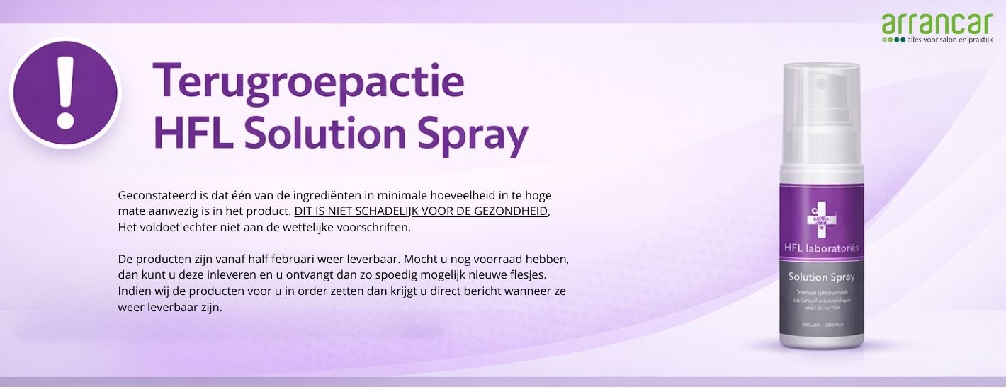 Terugroepactie HFL Spray